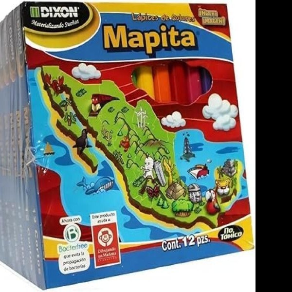 COLORES ESTUCHE C12 CORTOS MAPITA REDONDO